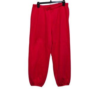 JoyLab Women's Red Elastic Waist Sweatpants w. Drawstring Pockets Size Medium